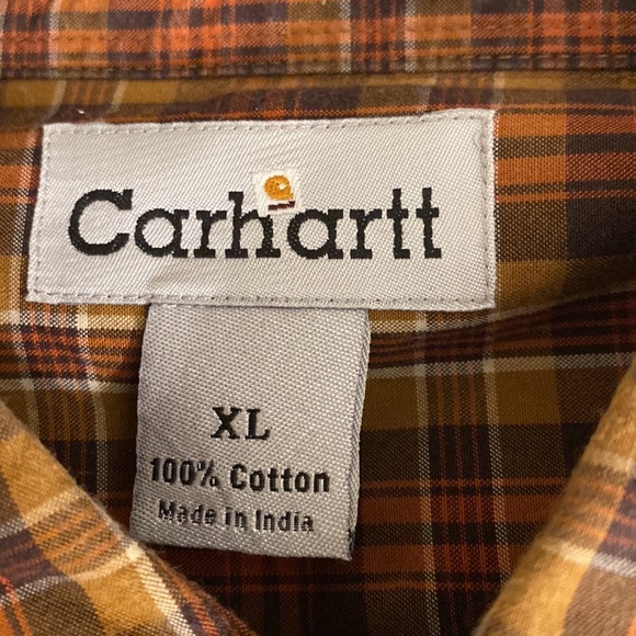 CARHARTT Shirt Men X large Rust Plaid
Short Sleeve Plaid‎ Button Up 100%
Cotton - Picture 10 of 12